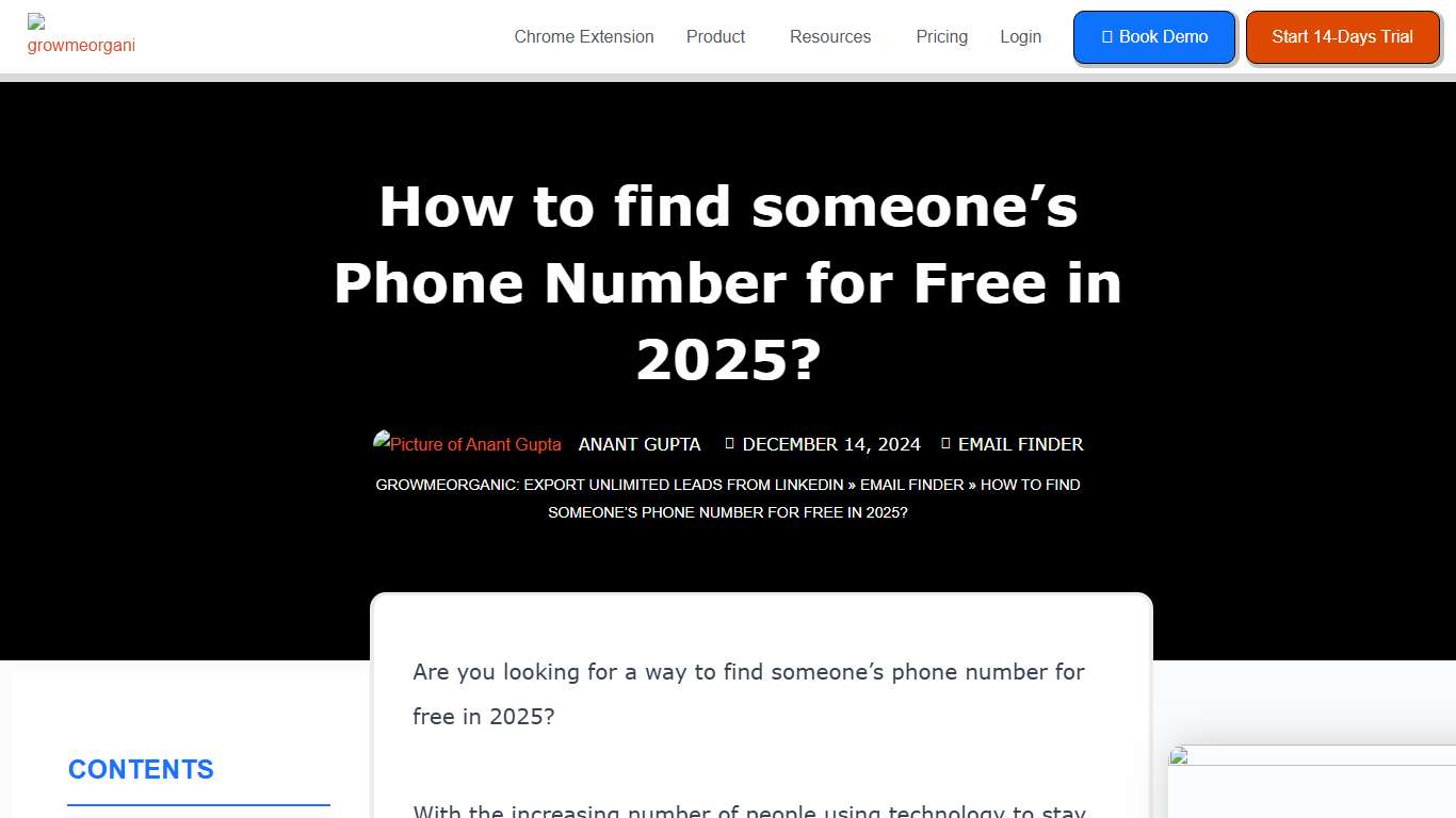 How To Find Someone's Phone Number For Free In 2025? | GrowMeOrganic